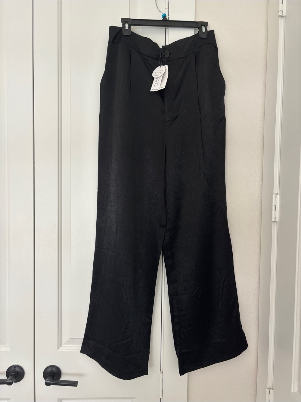 Wide-Leg Black Women's Pants